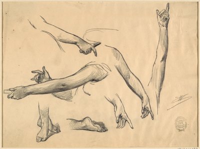 Studier av en kvinnas lemmar av Walter Shirlaw