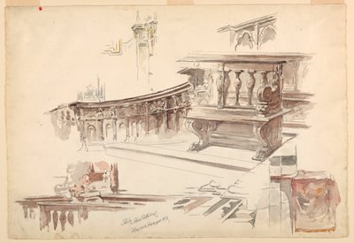 Studier av Sienas katedral av Walter Shirlaw