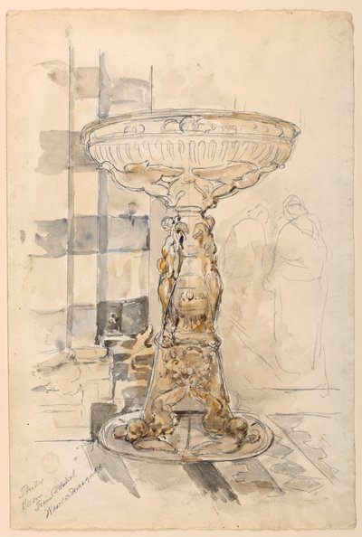 Studie av Basin, Sienas katedral av Walter Shirlaw