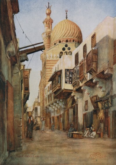 Souk Selal, vapenhandlarnas basar, Kairo av Walter Spencer Stanhope Tyrwhitt