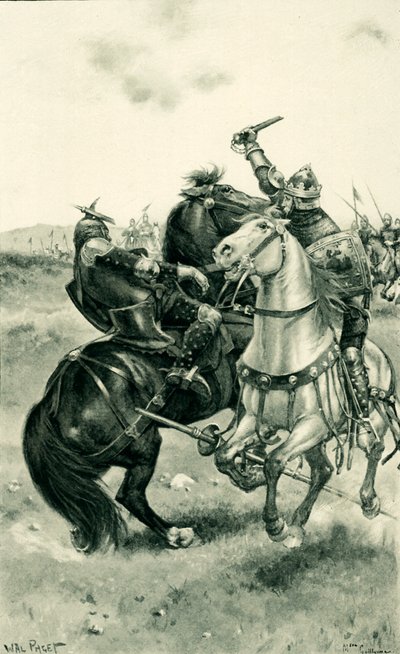 Bruce dödar De Boune framför arméerna av Walter Stanley Paget