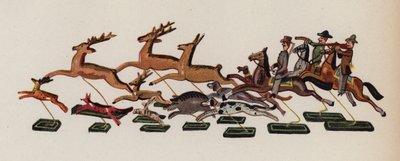 Gammal leksak målad av Walter Trier (färglitografi) av Walter Trier