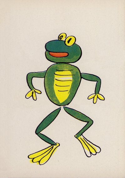 En av Walter Triers Crazy People (färglitografi) av Walter Trier