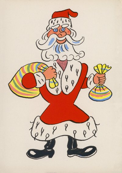En av Walter Triers Crazy People (färglitografi) av Walter Trier