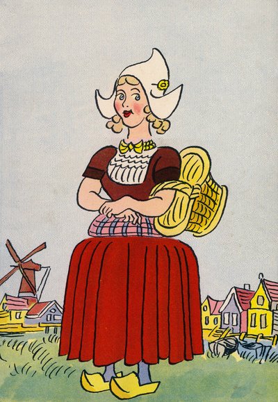 Walter Triers galna kostymer: Holland (färglitografi) av Walter Trier