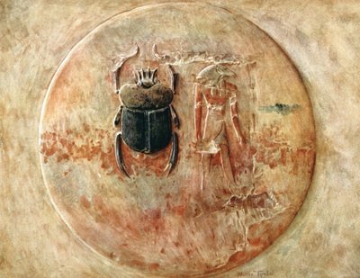 Scarab and Ra, Setis grav, Egypten, 1910 av Walter Tyndale