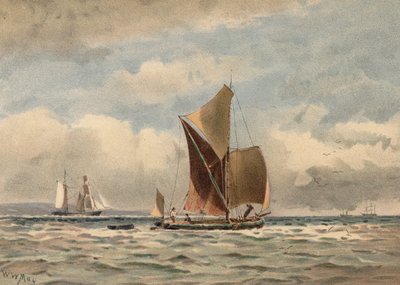 Themsens mynning (färglitografi) av Walter William May