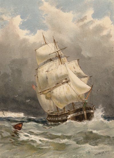 Utrikesgränsen för det norra förlandet (färglitografi) av Walter William May