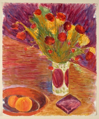 Blomstervas och fruktskål av Walther Gamerith