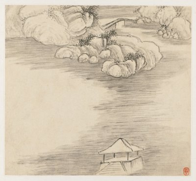 Album of Landscapes: Leaf 3, 1677. av Wang Gai