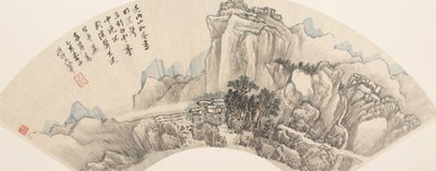 Berg efter regn, daterad 1695. av Wang Hui