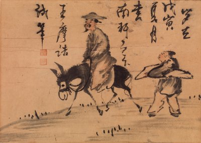 En poet på mule av Wang Wei