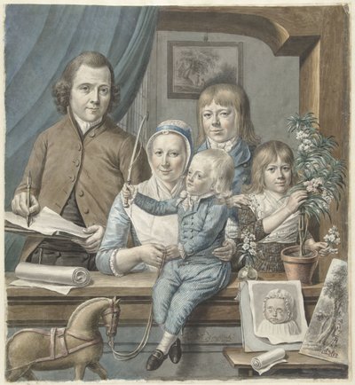 Konstnären själv och hans familj av Warner Horstink