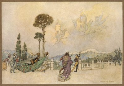 Luftslotten, från Draken. av Warwick Goble