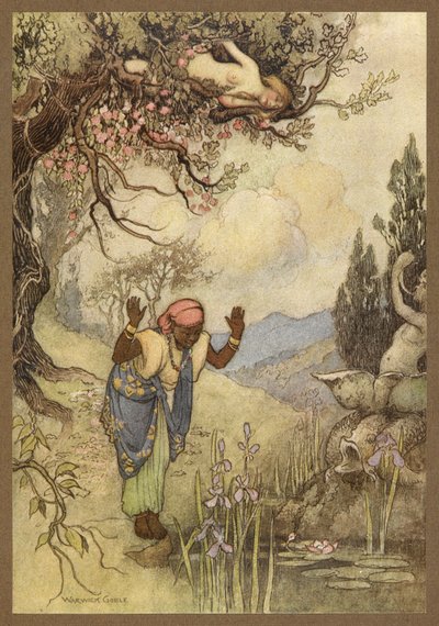 The Slave at the Well från The Three Citrons. av Warwick Goble