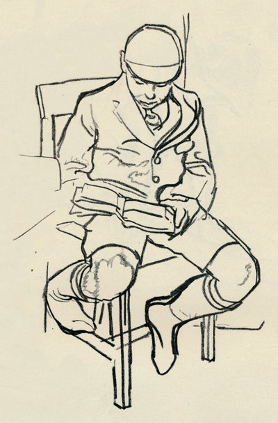 Pojkeläsning, c1900 av Warwick Reynolds