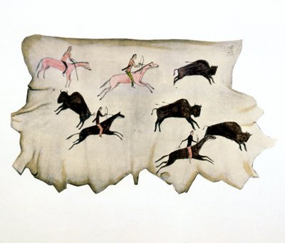American Plains-indianer på buffeljakt, 1898 av Washakie