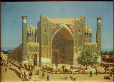 Shir-Dor Medrese på Registan Square i Samarkand av Wassili W. Werestschagin