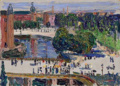 Amsterdam - utsikt från fönstret. 1904 av Wassily Kandinsky