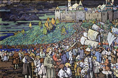Handlarnas ankomst av Wassily Kandinsky
