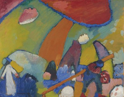 Strandscen, 1909 av Wassily Kandinsky