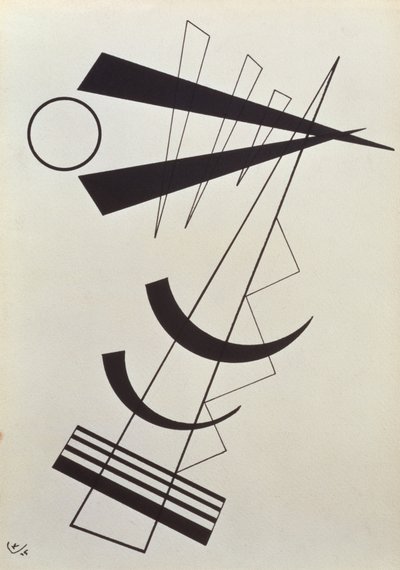 Betonade vikter i svart och vitt av Wassily Kandinsky