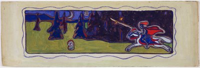 Twilight, tergo: skiss av ett par av Wassily Kandinsky