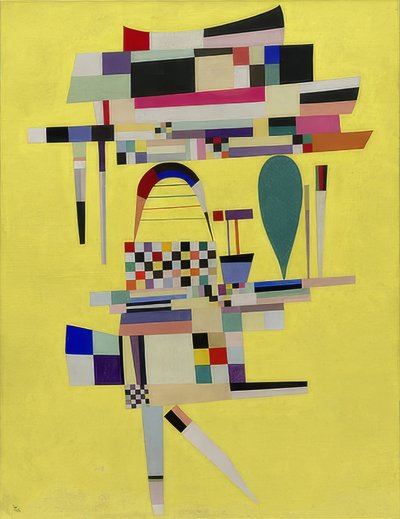 Den gula målningen (La Toile jaune). 1938 av Wassily Kandinsky