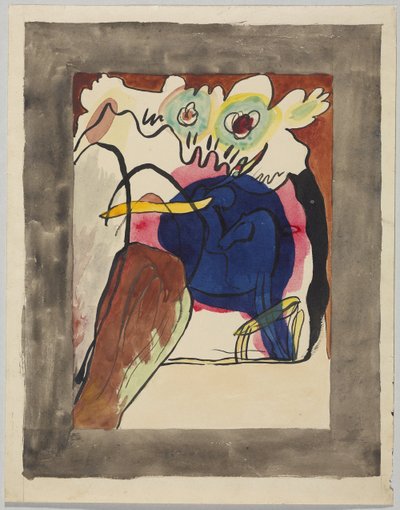 Utkast till omslaget till almanackan "Der Blaue Reiter" av Wassily Kandinsky