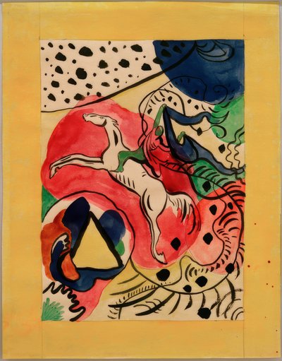 Design för omslaget till Almanac Der Blaue Reiter av Wassily Kandinsky