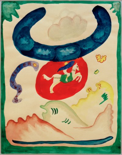Design för omslaget till Almanac Der Blaue Reiter av Wassily Kandinsky
