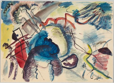 Utkast till "Bild med vit kant" av Wassily Kandinsky