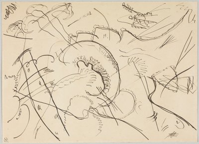 Utkast till "Bild med vit kant" av Wassily Kandinsky