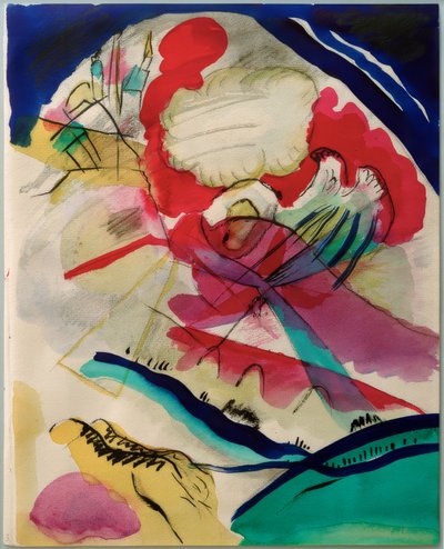 Utkast till bild med vita linjer av Wassily Kandinsky