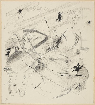 Utkast till "Black Lines" av Wassily Kandinsky