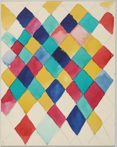 Färgstudie med romber av Wassily Kandinsky