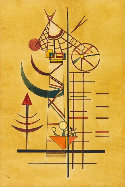 Böjda spetsar, 1927. av Wassily Kandinsky