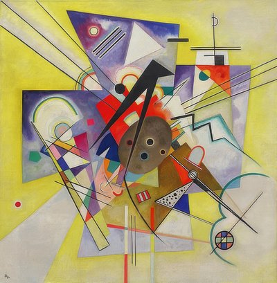 Gult ackompanjemang. 1924 av Wassily Kandinsky