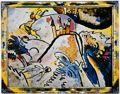 Glasmålning med solen (små nöjen) av Wassily Kandinsky