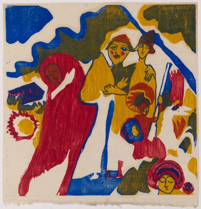 Klänge S. 85 (Bauer und Student) av Wassily Kandinsky