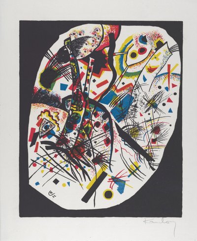 Kleine Welten III (Små världar III), 1922 (litografi i rött, blått, gult och svart) av Wassily Kandinsky