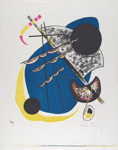 Kleine Welten II (Små världar II), 1922 (litografi tryckt i svart, rött, blått, gult) av Wassily Kandinsky
