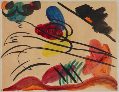 Med tre ryttare av Wassily Kandinsky
