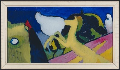 Med en gul häst av Wassily Kandinsky