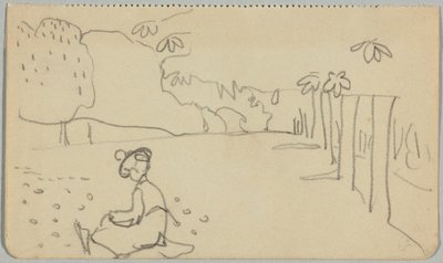 Münter malend i St. Cloud av Wassily Kandinsky