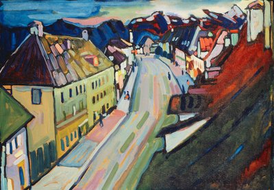 Murnau-övre marknadsgatan; Marnau Obermarkt av Wassily Kandinsky