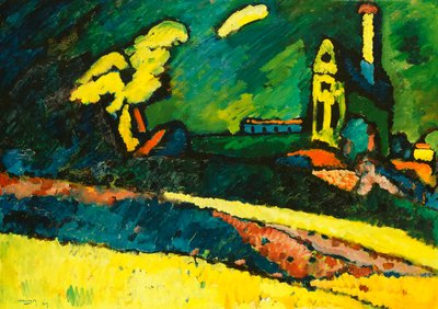 Murnau - Landskap med kyrka I av Wassily Kandinsky