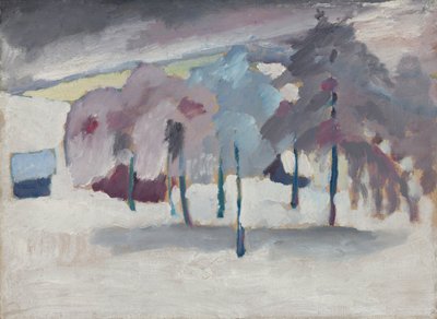 Murnau - träd i snön av Wassily Kandinsky