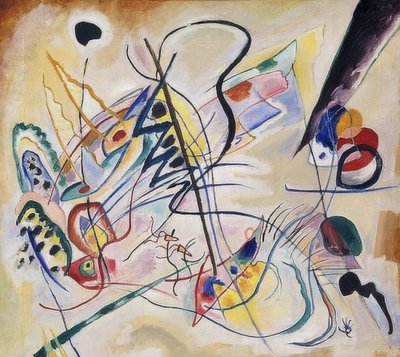 Musikalisk ouvertyr, Violet Wedge. 1919 av Wassily Kandinsky