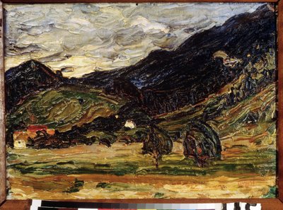 ""Landskap"" Målning av Vassily Kandinsky (eller Wassily Kandinsky eller Kandinskyj av Wassily Kandinsky